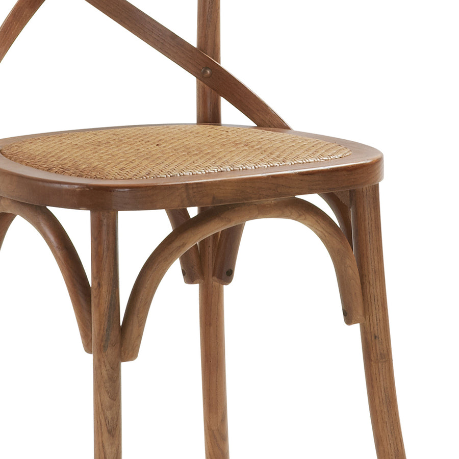 Thonet jellegű, barna színű tölgyfából készült étkezőszék.