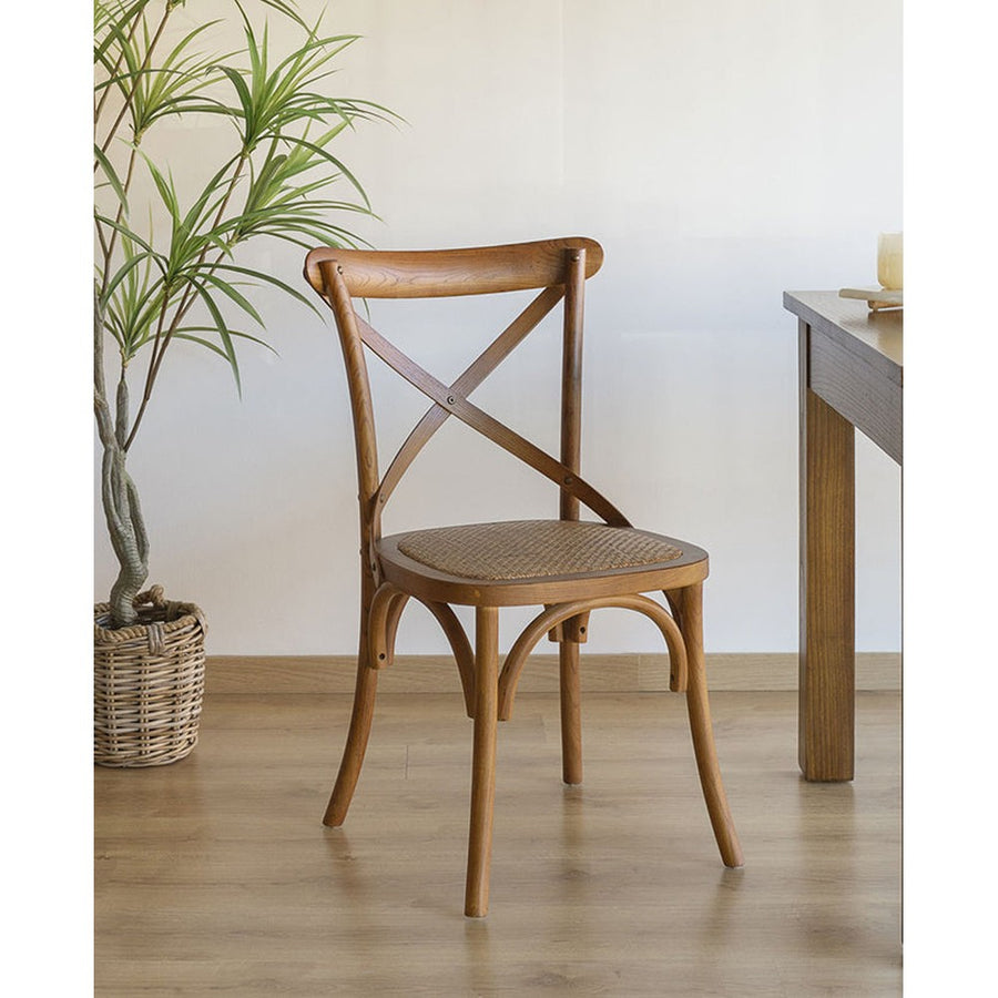 Thonet jellegű, barna színű tölgyfából készült étkezőszék.