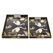 Darvakkal díszített, 2 db-os tálca szett.