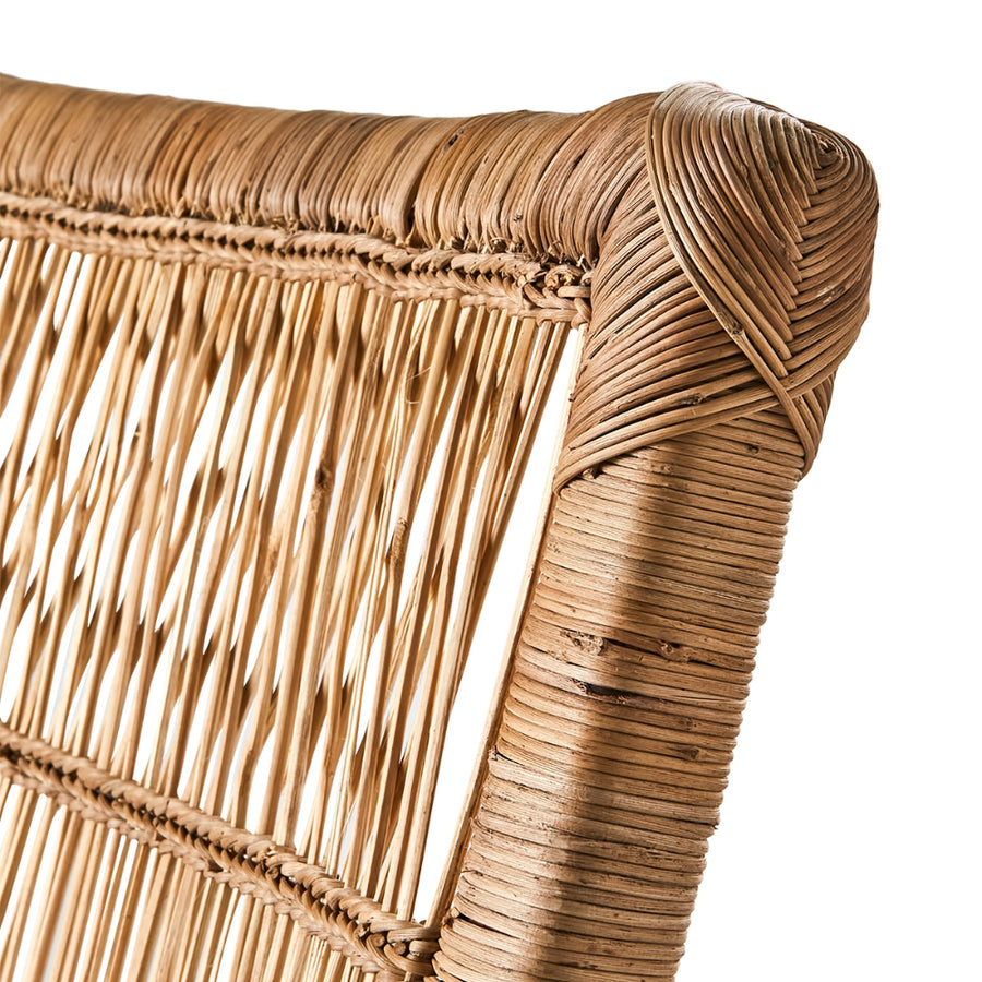 Bambuszból és rattanból készült, kézműves karosszék.