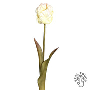 real touch mű tulipán fáradt krém színben 45 cm