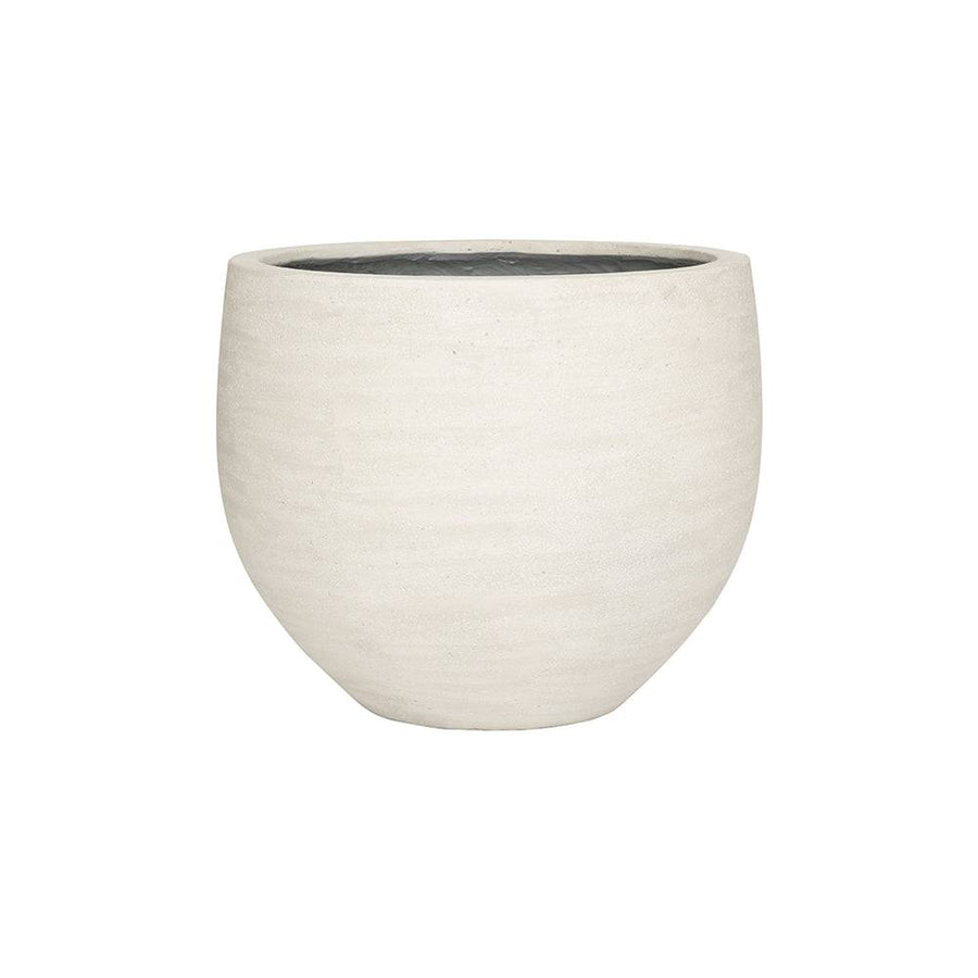 Urban Jumbo Orb XXS kaspó elefántcsont árnyalatban, gömbformájú design kaspó UV- és fagyálló kivitelben.