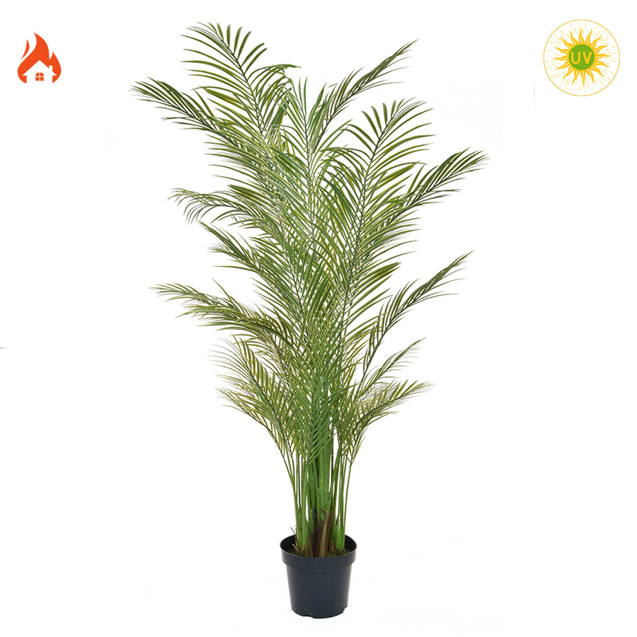 Zöld színű aranypálma műnövény.