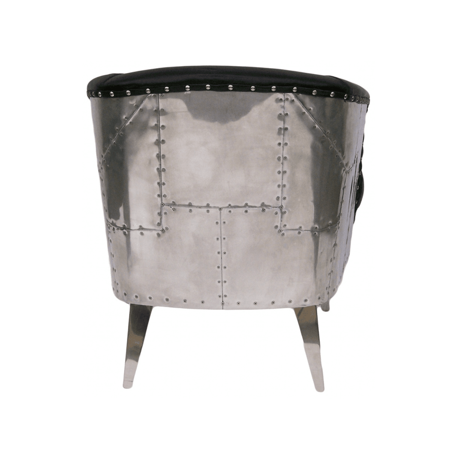 Vegas Aero klubfotel hátsó nézetből, jól látható az ipari panelstruktúra.