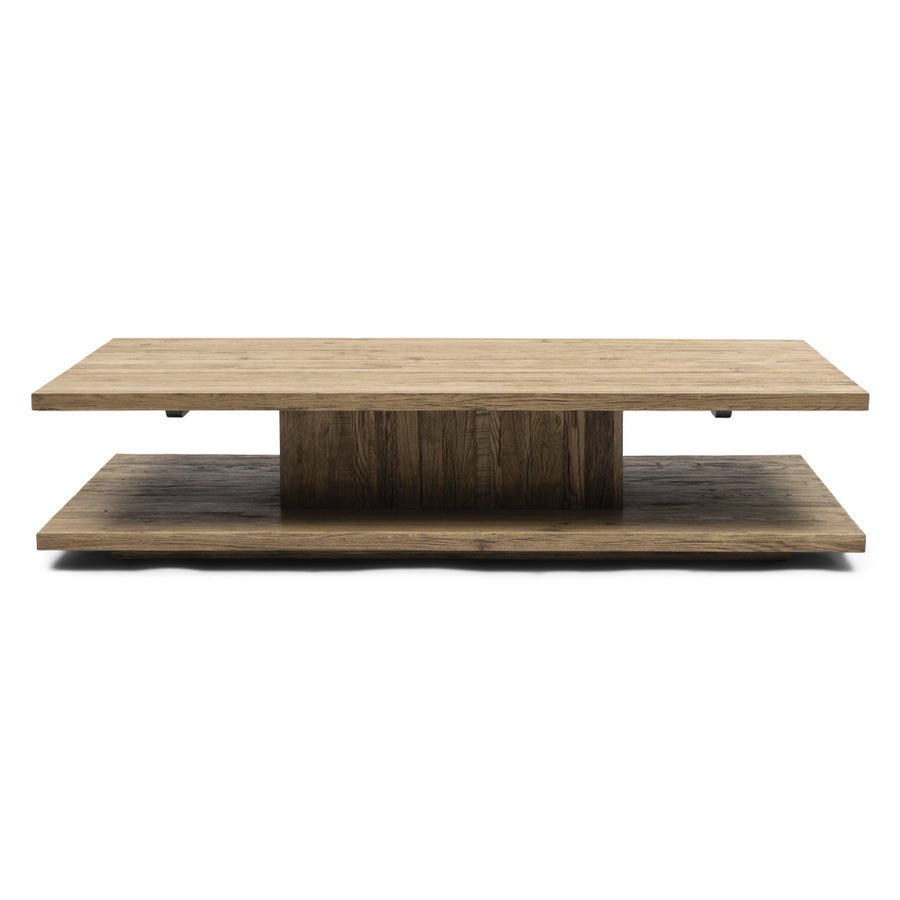 vermont tölgyfa dohányzóasztal 160 cm minimalista design fehér háttéren