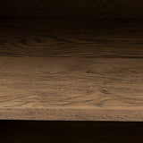 Vermont tölgyfa könyvespolc alsó részlet, masszív szerkezet