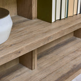 Vermont tölgyfa konzolasztal részlet, polcos tároló kialakítás