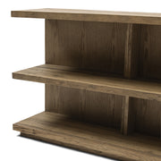 Vermont konzolasztal vastag tölgyfa lap részlet