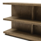 Vermont konzolasztal vastag tölgyfa lap részlet