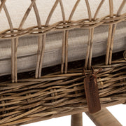 rattan karosszék fonat és szerkezet részlet