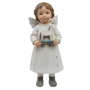 Lovacskát tartó karácsonyi angyalka.