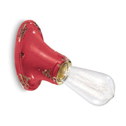 Antikolt felületű mázas kerámiából készült kézműves falilámpa.