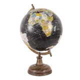 ATLAS MAIOR antik fekete földgömb fa talapzaton 33 cm
