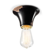 Antikolt felületű mázas kerámiából készült kézműves mennyezeti lámpa