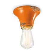 Antikolt felületű mázas kerámiából készült kézműves mennyezeti lámpa