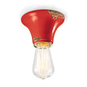 Antikolt felületű mázas kerámiából készült kézműves mennyezeti lámpa