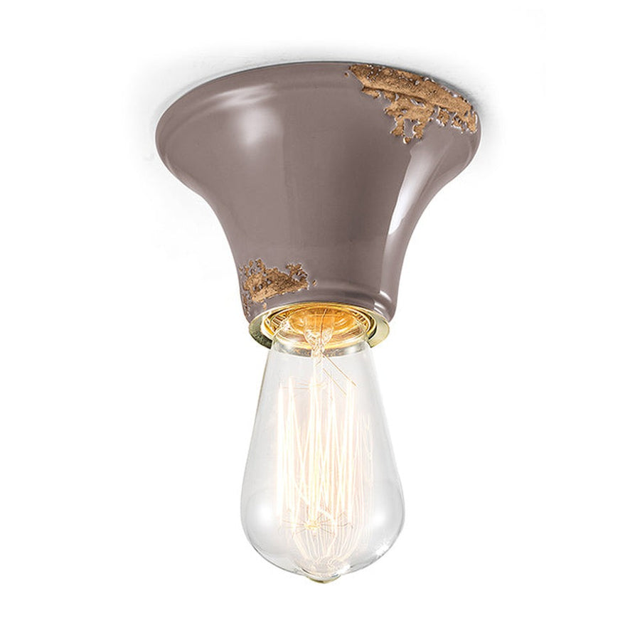 Antikolt felületű mázas kerámiából készült kézműves mennyezeti lámpa