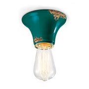 Antikolt felületű mázas kerámiából készült kézműves mennyezeti lámpa