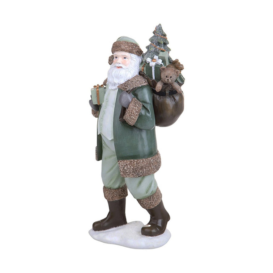 Zöld színű klasszikus Télapó figura.