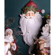 Függeszthető kialalkítású klasszikus Mikulás fej dekoráció.