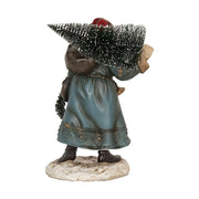 Viktoriánus Télapó figura 25 cm kék "Christmas Heritage"