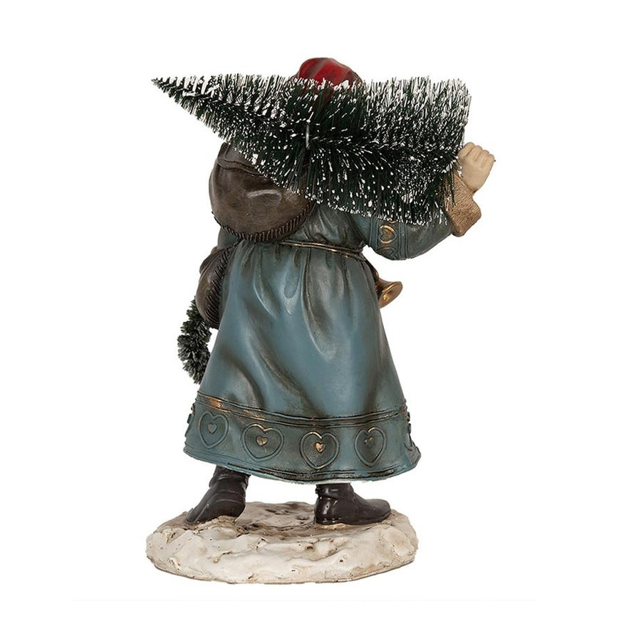 Viktoriánus Télapó figura 25 cm kék "Christmas Heritage"