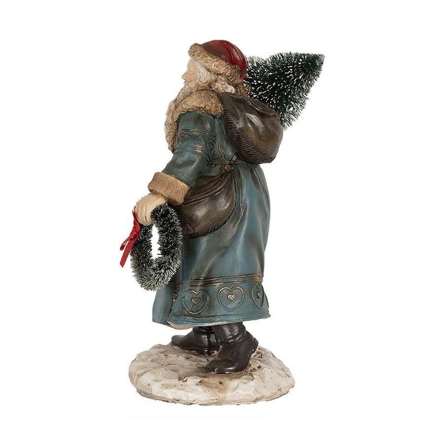 Viktoriánus Télapó figura 25 cm kék "Christmas Heritage"