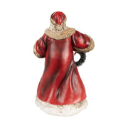Viktoriánus stílusú, piros színű, karácsonyi Télapó figura.