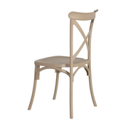 Műanyag, taupe színű bisztrószék.