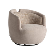 Vipiteno bézs fotel oldalnézet fekete forgótalppal