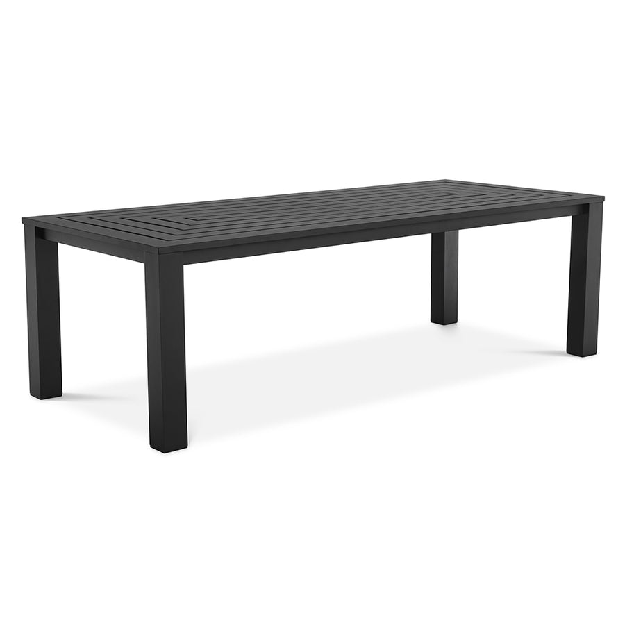 vistamar fekete kültéri design étkezőasztal 240 cm matt fekete alumínium kivitelben