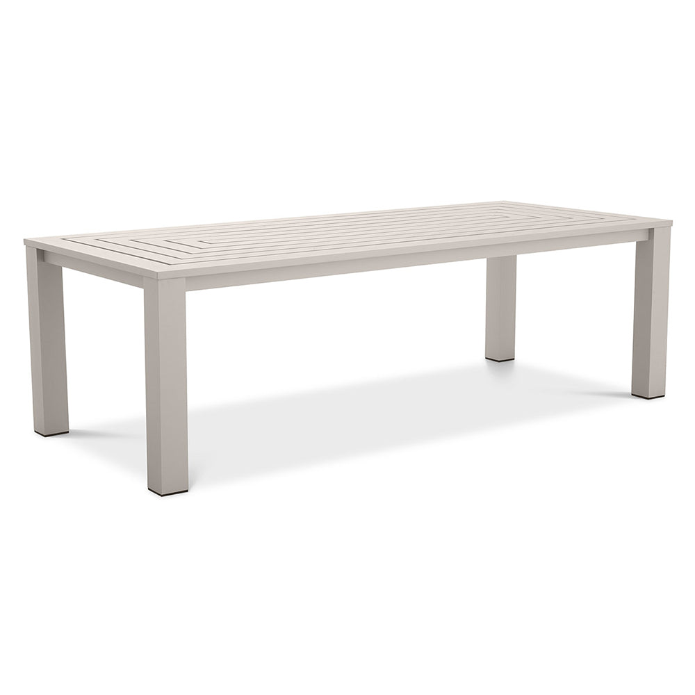 vistamar homokszínű kültéri design étkezőasztal 240 cm alumínium kivitelben