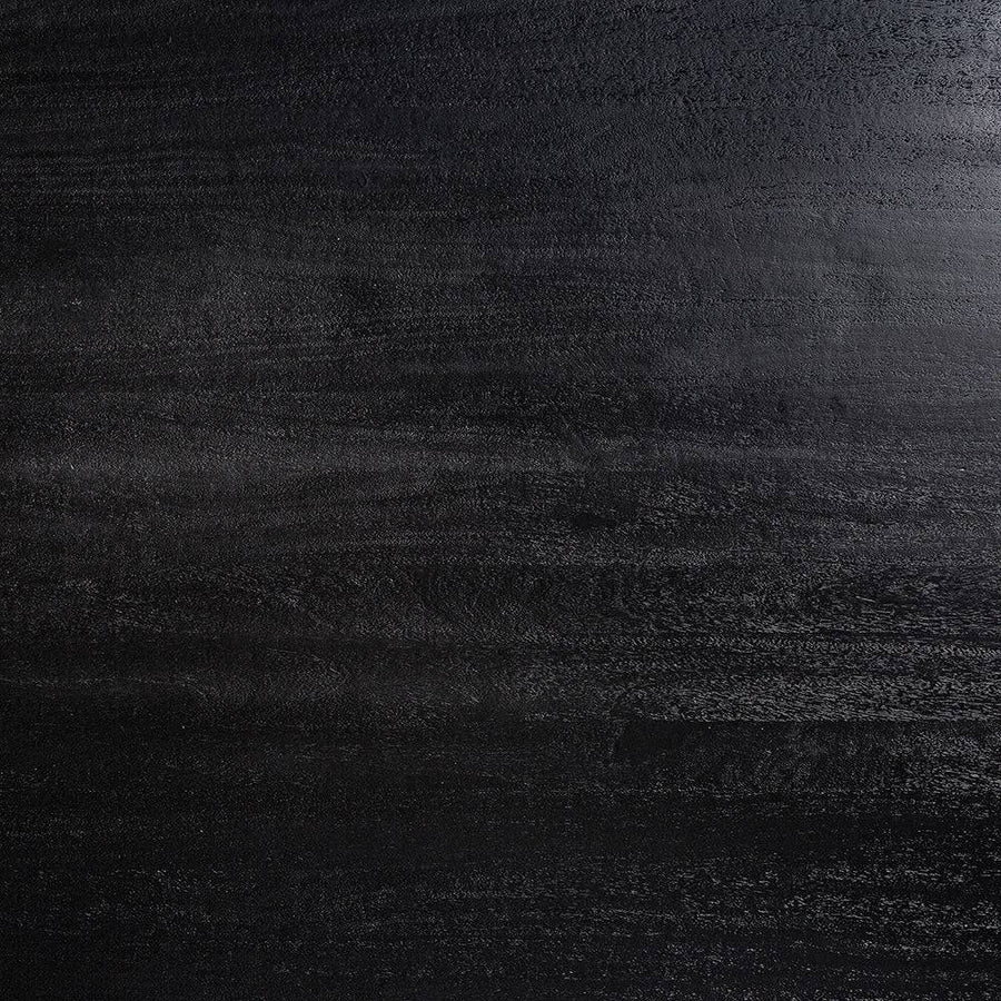 Fekete mangófa dohányzóasztal faerezetes asztallap textúrája – Zeniva kollekció.