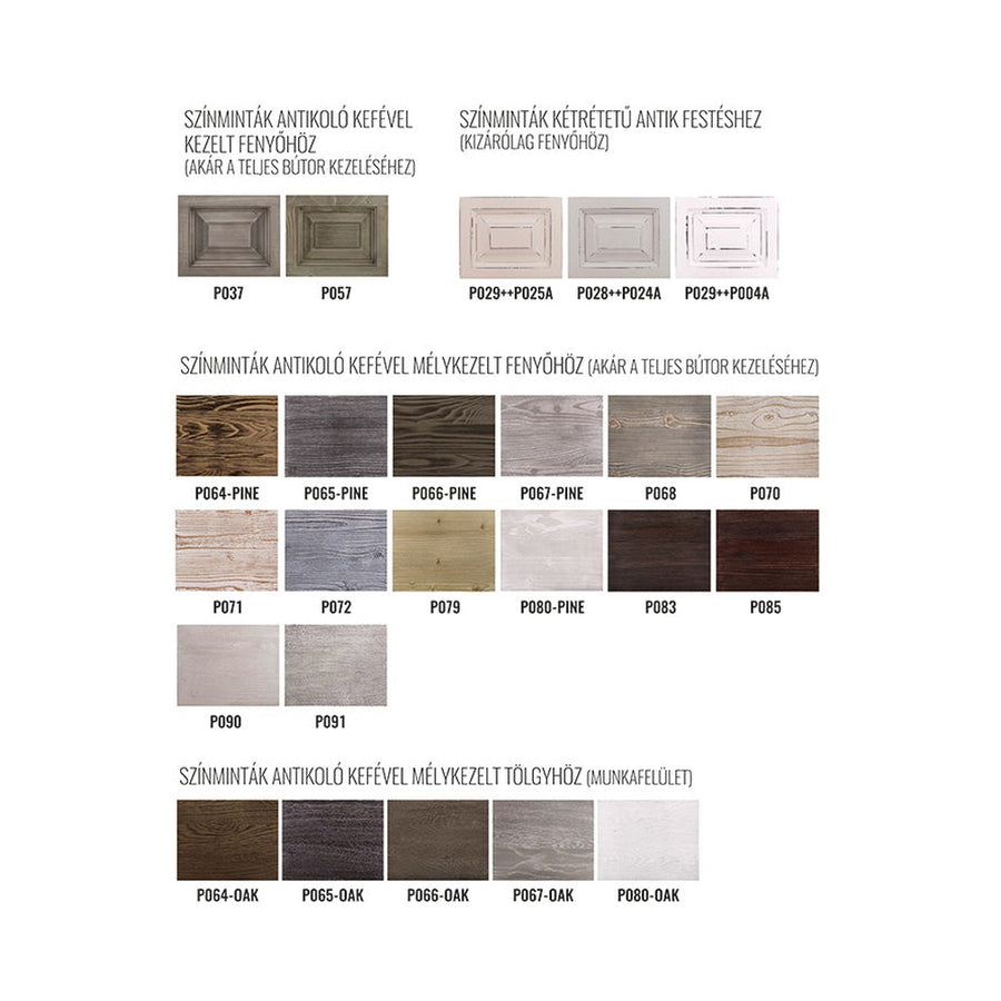 Színminta paletta a Maison bútorokhoz.