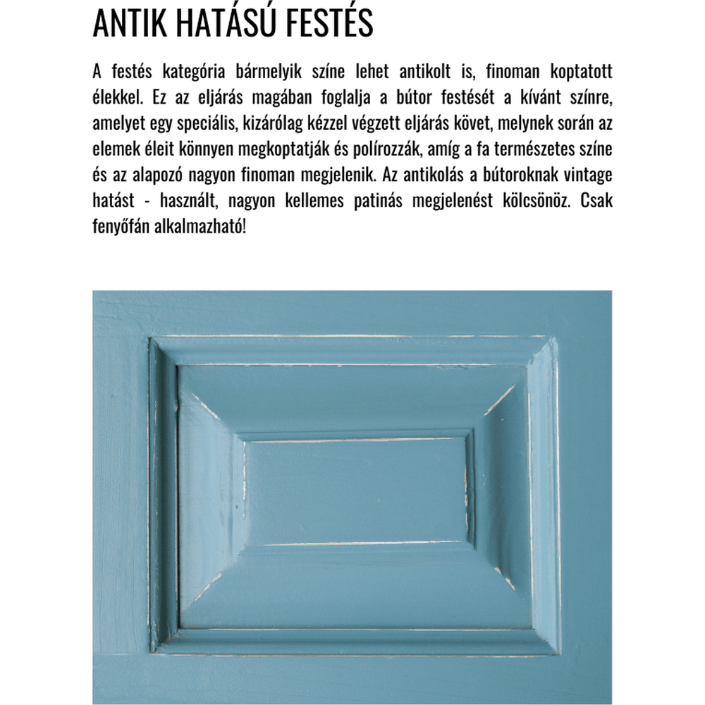 MAISON fenyőfa shabby chic vitrin 190 cm