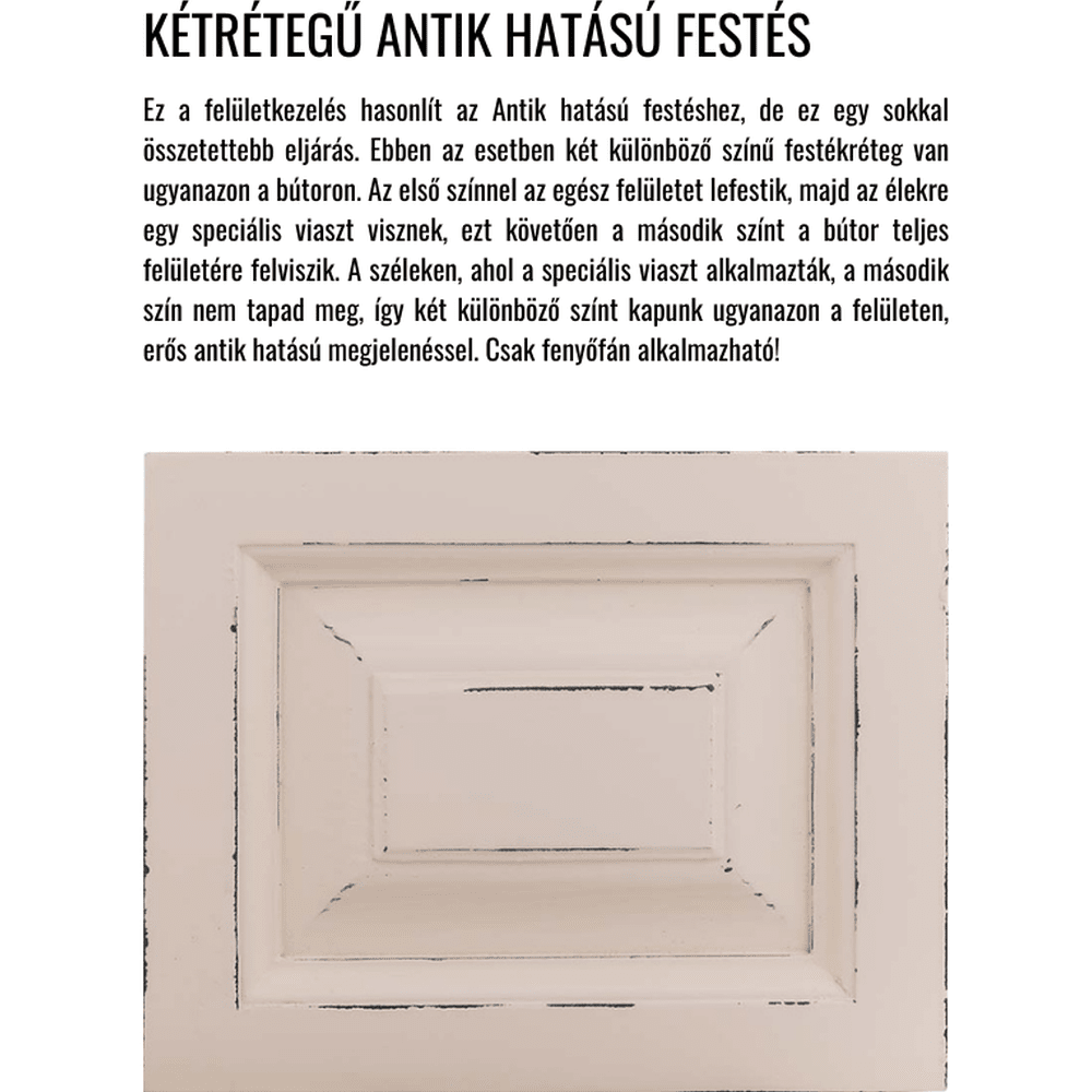MAISON fenyőfa shabby chic vitrin 190 cm