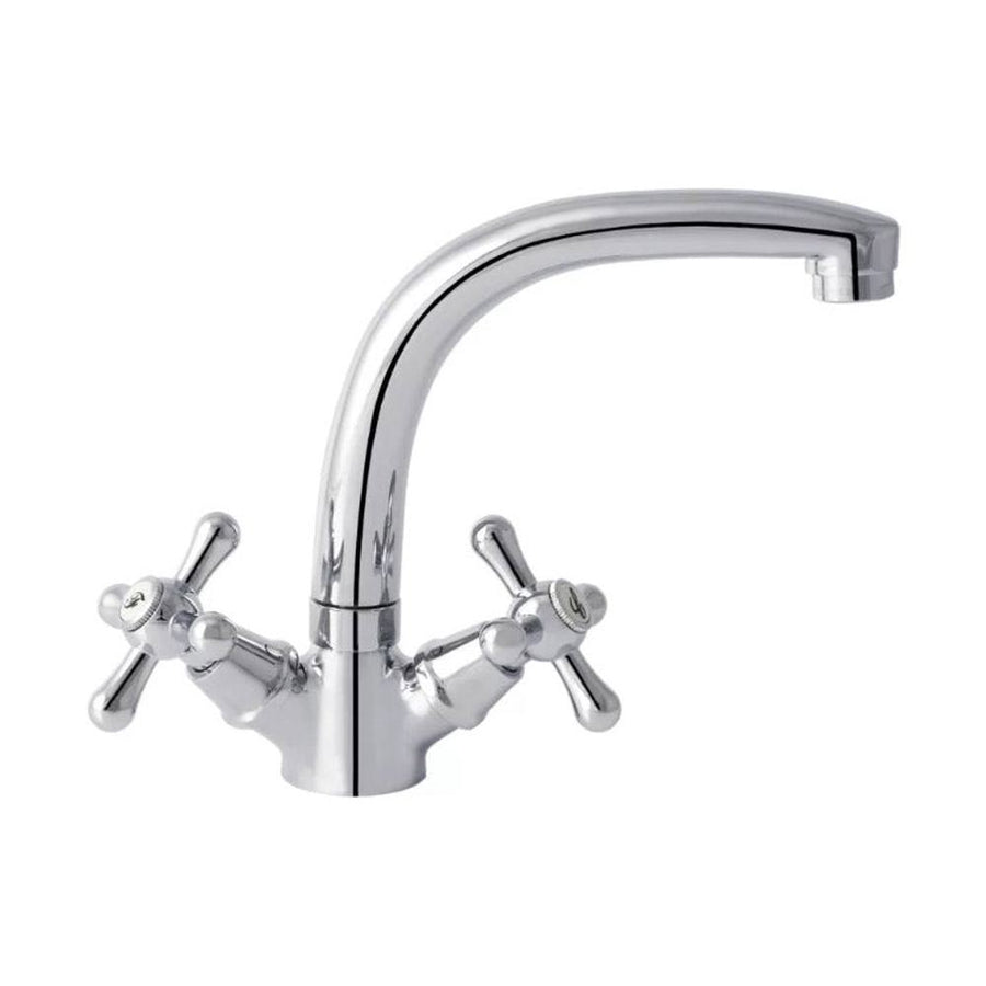 MOFÉM tekerőgombos, krómszínű, fürdőszobai álló csaptelep automata leeresztő szeleppel