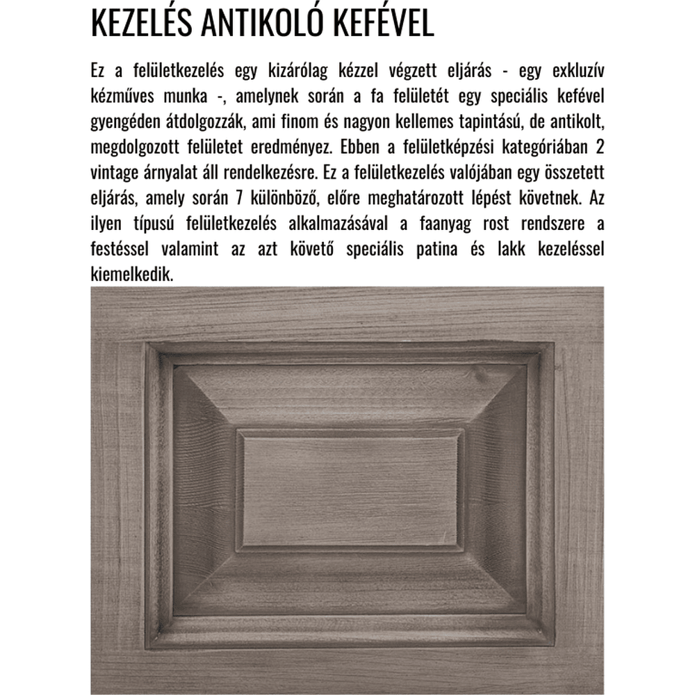 MAISON fenyőfa shabby chic vitrin 190 cm