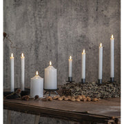 2 darabos valódi viaszból készült, fehér színű LED gyertya időzítővel.