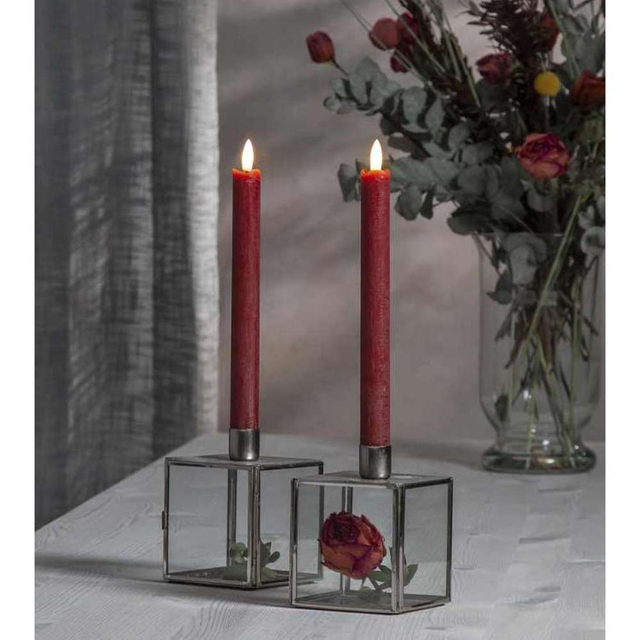 2 darabos valódi viaszból készült, bordó színű LED gyertya időzítővel.