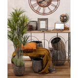 Kortárs, modern stílusú, dombormintás felületű, réz színű, nagyméretű 2 darabos fém kaspószett