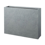 Fagyálló műgyantából készült, modern kortárs stílusú, beton hatású, szürke színű kültéri ültetőláda szett.