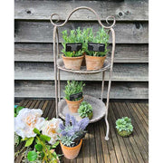 Vintage stílusú, 2 szintes fém kínáló