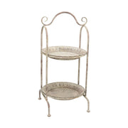 Vintage stílusú, 2 szintes fém kínáló