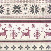 Skandináv stílusú, norvég mintás, extra minőségű, természetes úton fehérített három rétegű, puha karácsonyi papírszalvéta.