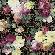 Extra minőségű, glamour stílusú, vintage rózsákkal díszített, természetes úton fehérített három rétegű puha papírszalvéta, 20 darabos kiszerelésbe csomagolva