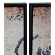 Ethnic, törzsi stílusú, 3 db keretezett vászonprintből álló világtérkép