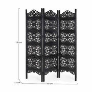 KIRAN antik fekete mangófa térelválasztó paraván