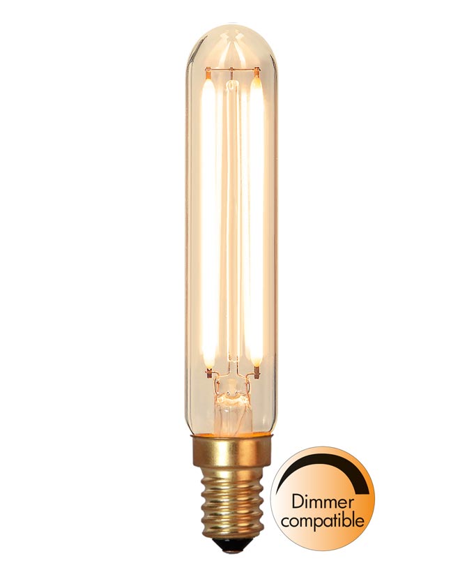 Clear Filament dekorációs izzó. Meleg fehér fényű LED dekorációs izzó áttetsző üveggel.