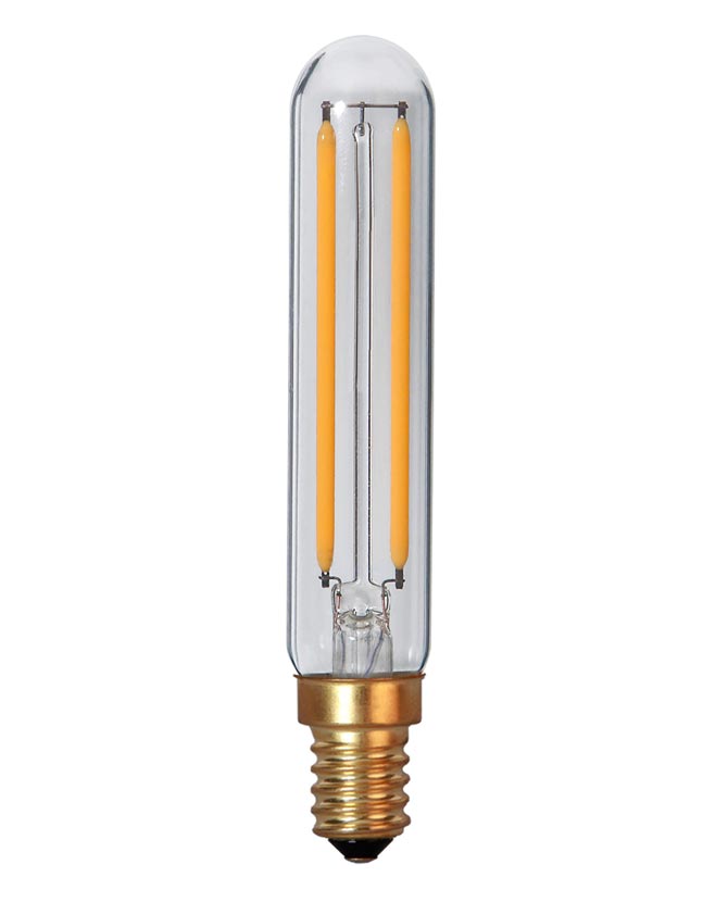 Clear Filament dekorációs izzó. Meleg fehér fényű LED dekorációs izzó áttetsző üveggel.
